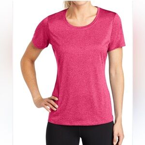 Nike Scoop Neck Running Tee Pink Heathered S